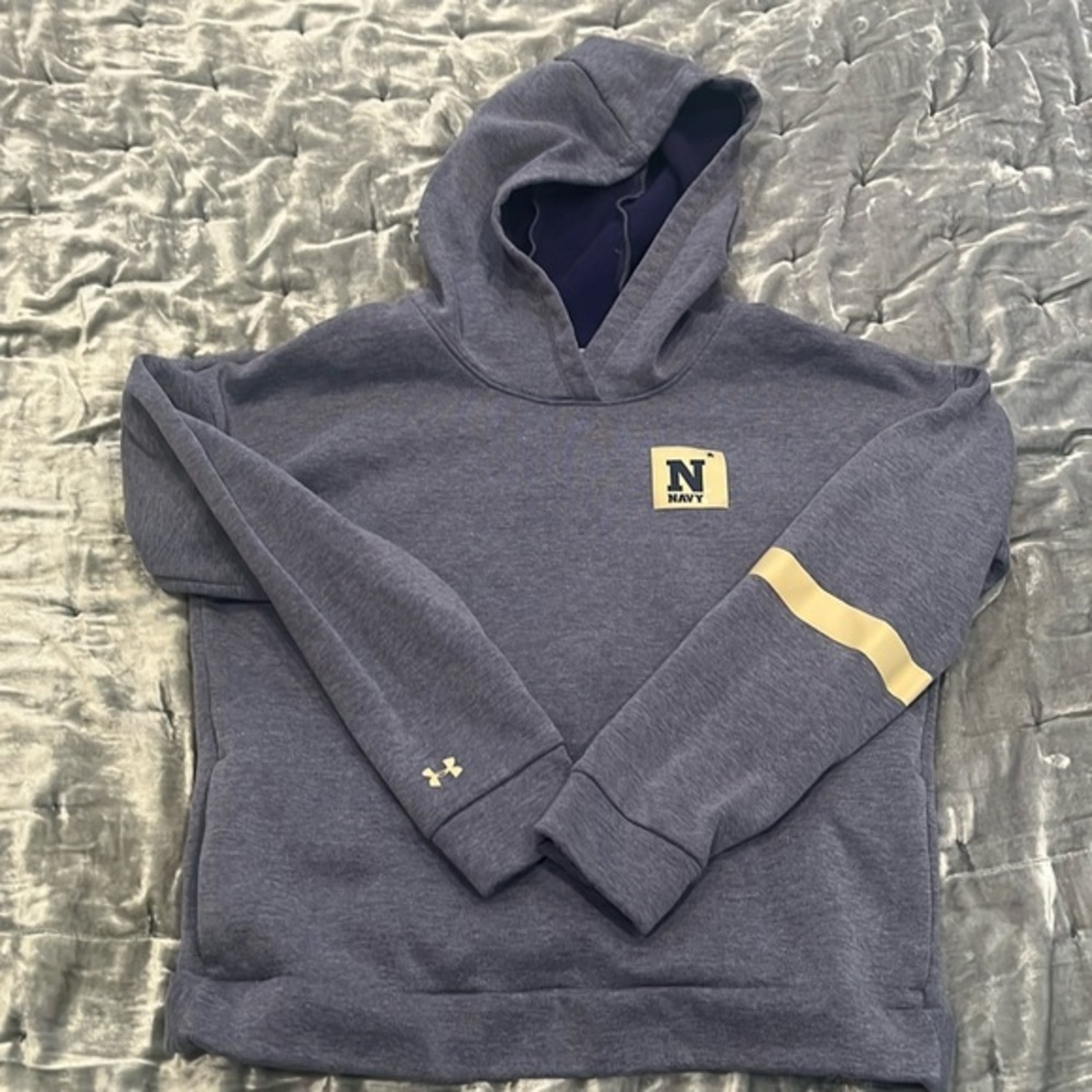 Under Armour Navy Athletics Women’s Cropped Loose Fit Hoodie (Size S)